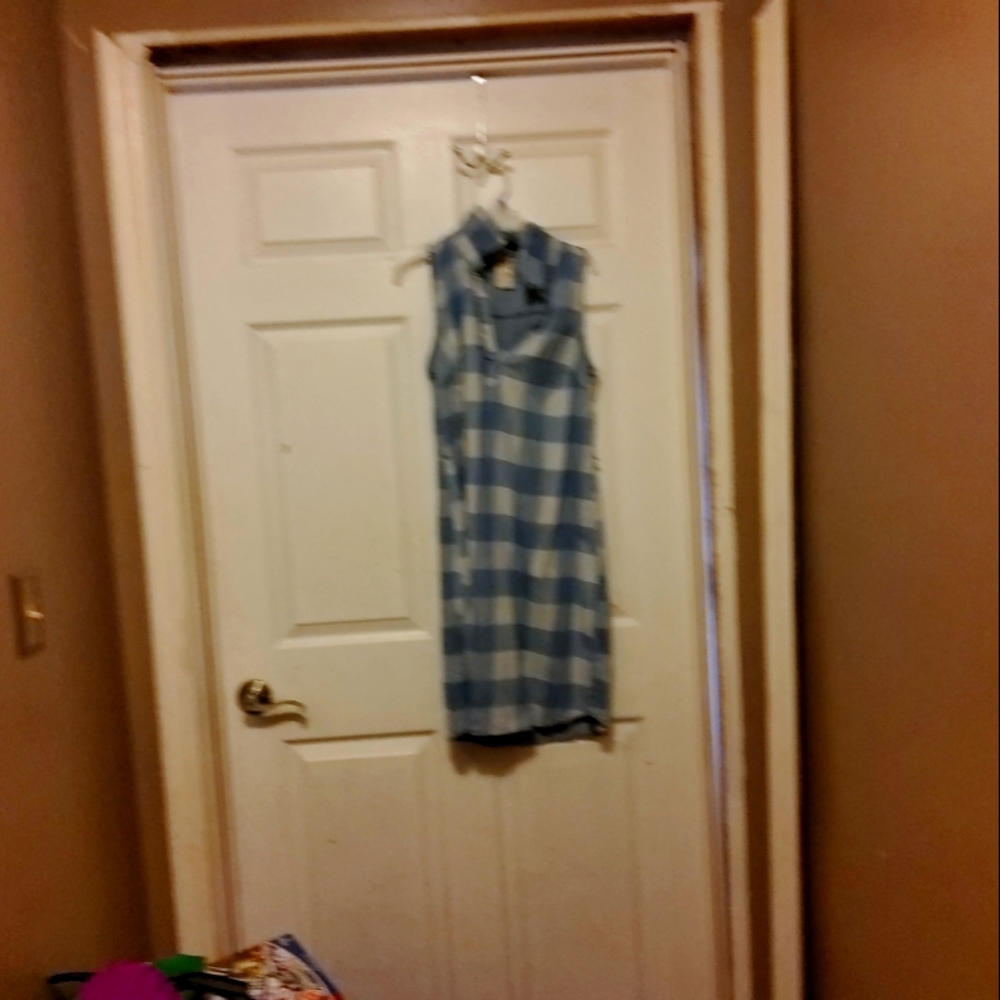 And nice blue dress